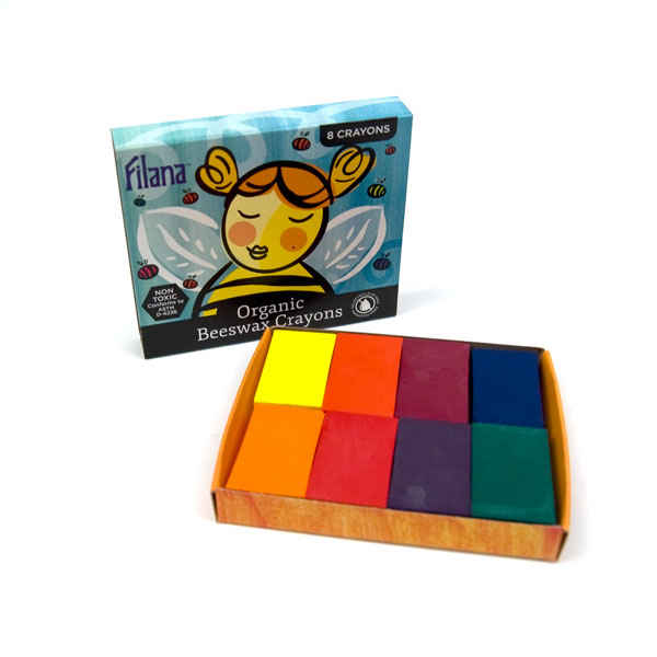 Filana Beeswax Crayons 8 Blocks Rainbow