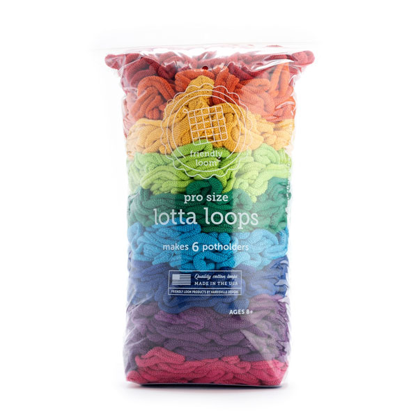 PRO Lotta Loops for Potholder Loom Rainbow (Friendly Loom)
