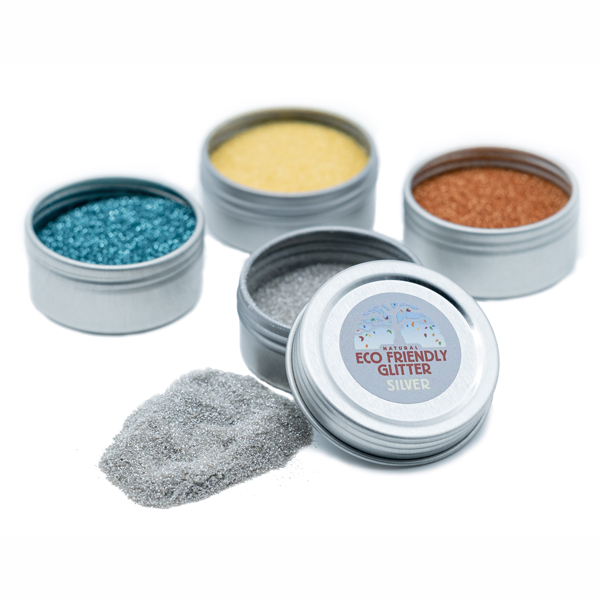 Eco-Friendly Cosmetic Glitter 4 Pack (Natural Earth Paint)