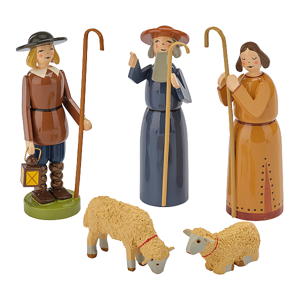 Nativity Scene Set 2: Shepherds with Sheep (Wendt und Kuehn)