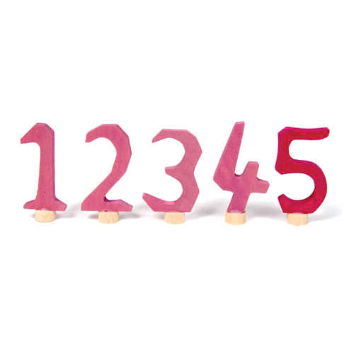 Birthday Ring Numbers 1 to 5 Pink