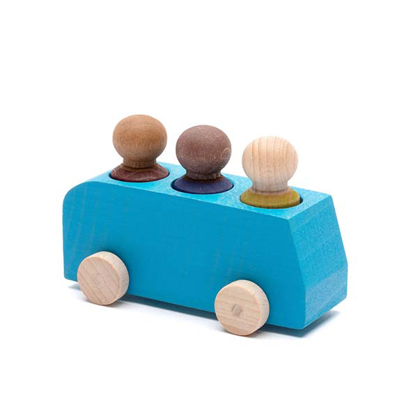 Lubulona Bus with 3 Figures - blue