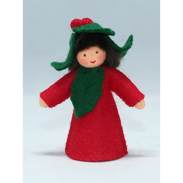 Holly Berry Prince Felt Doll with Berry Hat  light