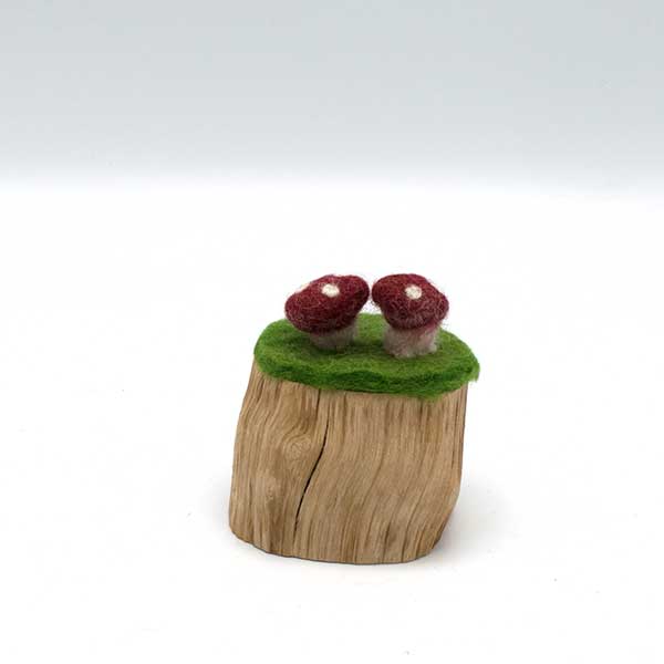 Tree Trunk with Felt Toadstools (Papoose)