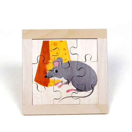 Mouse Jigsaw Puzzle of Wood (Atelier Fischer)