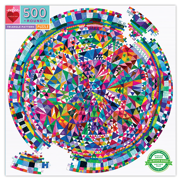 Triangle Pattern 500 Piece Round Puzzle (eeBoo)