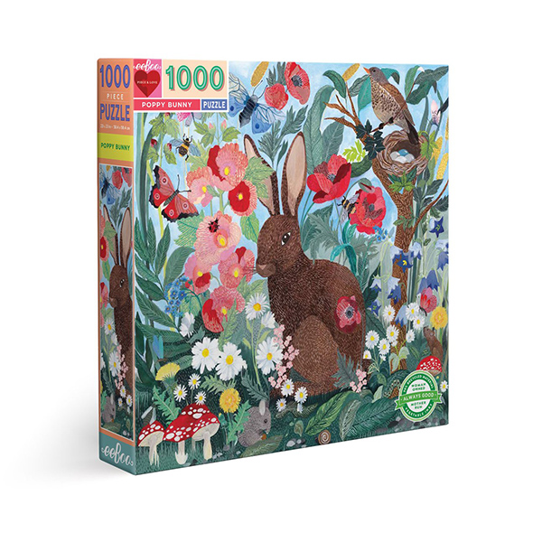Poppy Bunny 1000 Pc Jigsaw Puzzle (eeBoo)