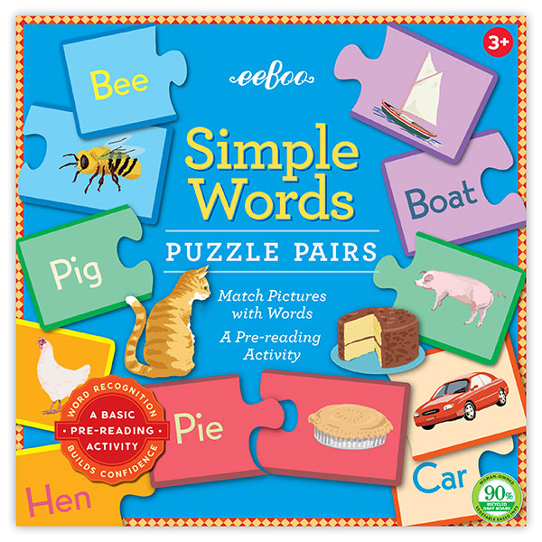 Simple Words Puzzle Pairs Matching Game