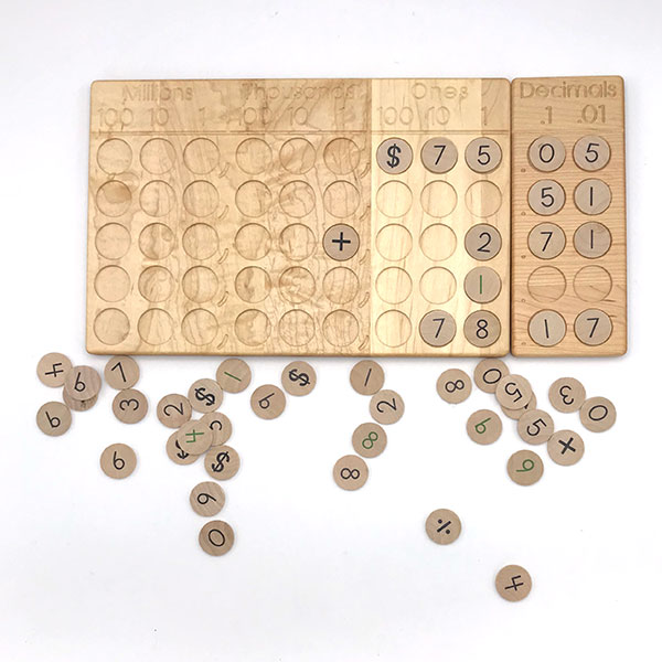Place Value and Decimal Boards with Coins 20% Off