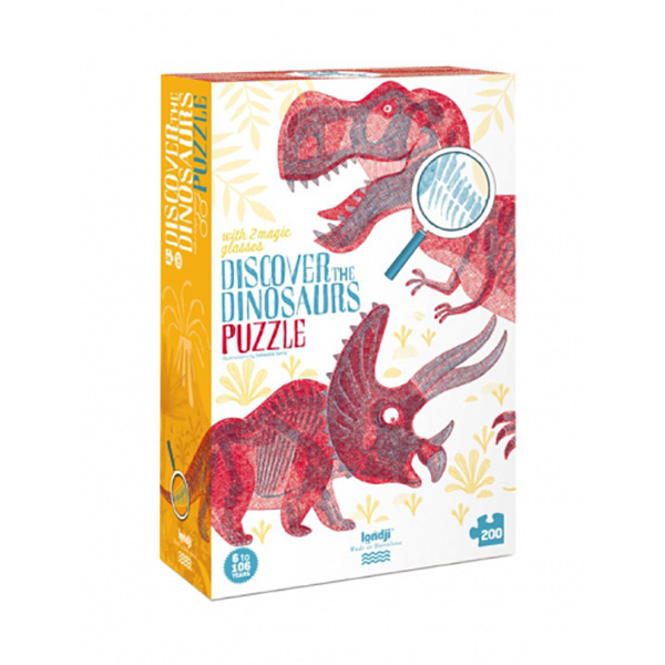 Discover the Dinosaurs Puzzle w Magic Glasses (Londji)