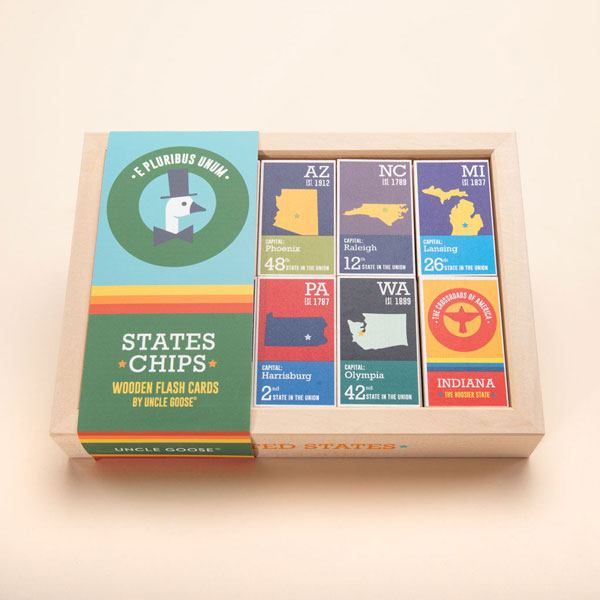 US States Chips with Tray (Uncle Goose)