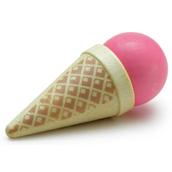 Ice Cream Cone Pink Pretend Food (Erzi)