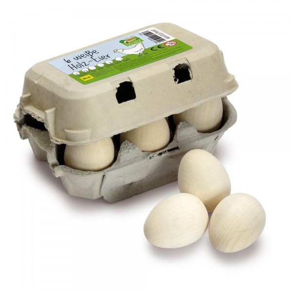 White Eggs - Wooden Play Food (Erzi)
