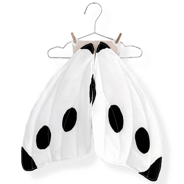 Spotted White Butterfly Wings Costume