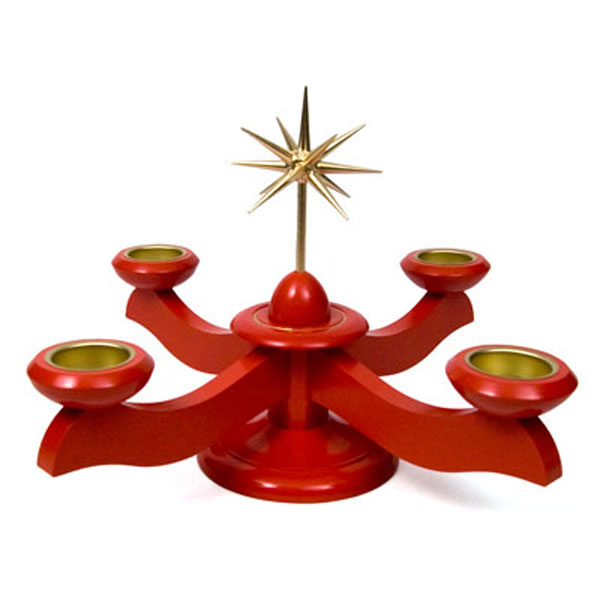 Advent Candelabrum with Tealights Red