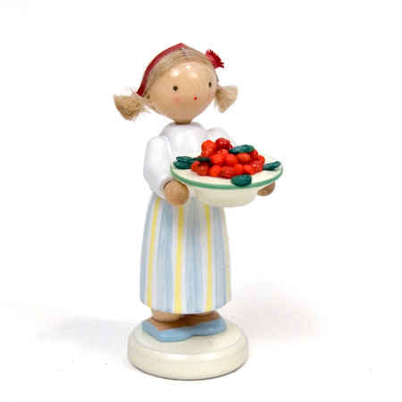 Girl with a Bowl of Cherries Figurine