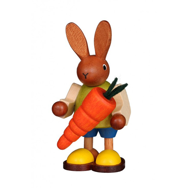 Rabbit with Carrot Standing Ornament (Ulbricht)