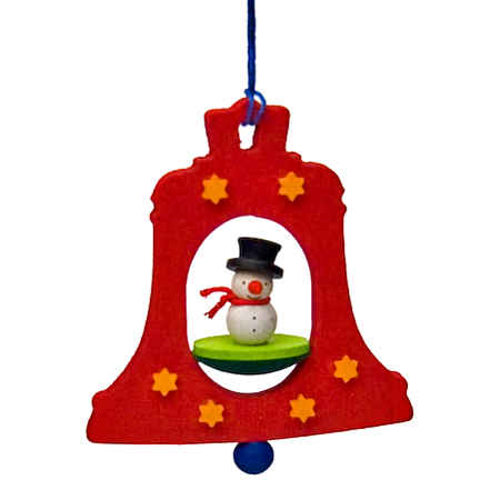 Bell with Snowman Ornament