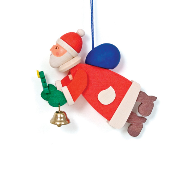 Santa Claus with Bell Hanging Ornament