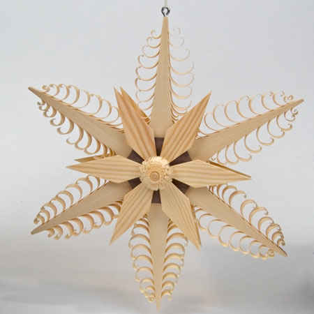Small Shaved Wood Window Star