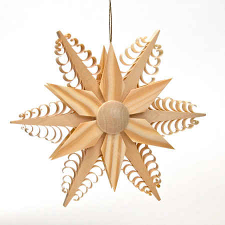 Wood Star Hanging Ornament