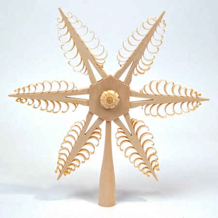 Spanbaum Wooden Tree Topper with Rosette