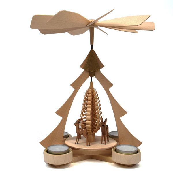 Christmas Tree Tealight Pyramid with Deer