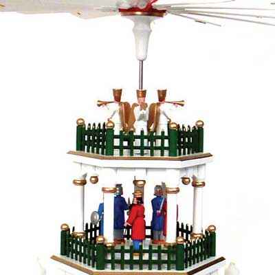 Trad. Seiffener 4 Tier Painted Christmas Pyramid