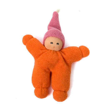 Little Man Rattle Doll Orange (Nanchen)