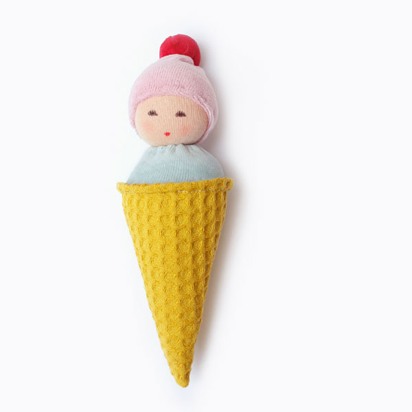 Ice Cream Cone Rattle Doll (Nanchen)