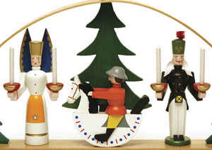 Schwibbogen with Angel Miner and Reiterlein