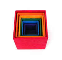 Wooden Rainbow Stacking Boxes Large