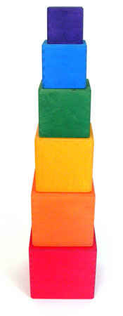 Wooden Rainbow Stacking Boxes Large