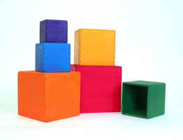 Wooden Rainbow Stacking Boxes Large