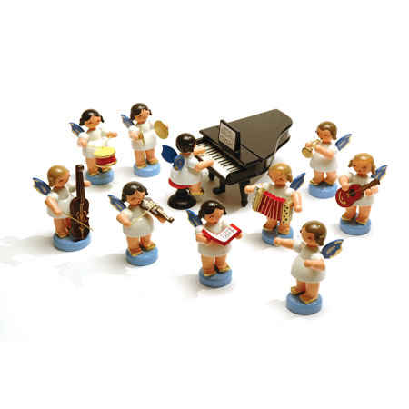 Angel at Piano with Orchestra