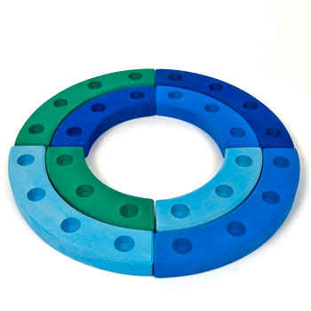 Birthday Ring 16 Holes Blue/Green