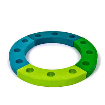Birthday Ring 12 Holes Green-Turquoise