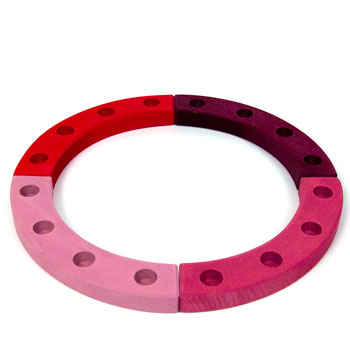 Birthday Ring 16 holes Pink/Red
