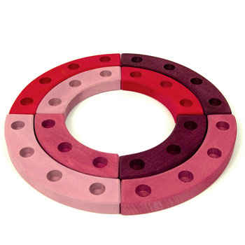 Birthday Ring 16 holes Pink/Red