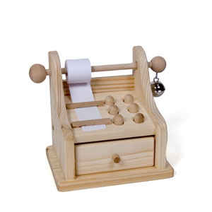 Wooden Cash Register with Bell