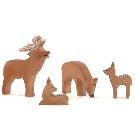 Red deer family by Ostheimer