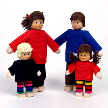 Father in Casual Clothes Wooden Doll