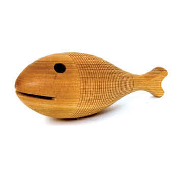 Fish rattle designed by Hugo Kuekelhaus