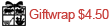 <font size="2" face="Arial, Helvetica, sans-serif">Gift Wrap (add $4.50)</font>