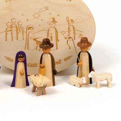 Wooden Nativity Set from the Erzgebirge
