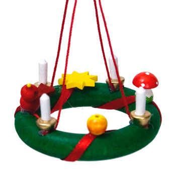 Advent Wreath Christmas Tree Ornament