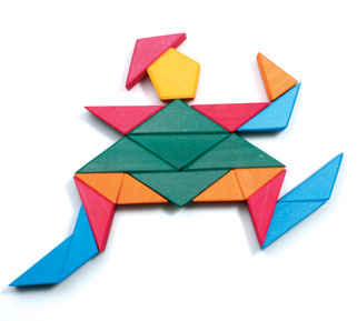 Pentagon wooden block puzzle