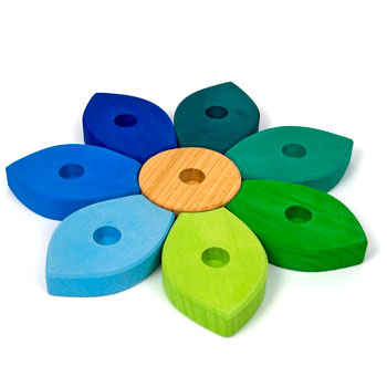Petal Birthday Ring Blue/Green