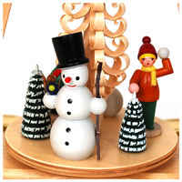 Candle Pyramid with Snowman and Children