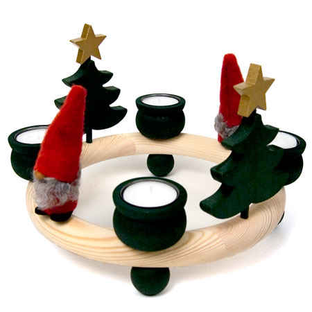 Forest Green Tealight Candle Ring